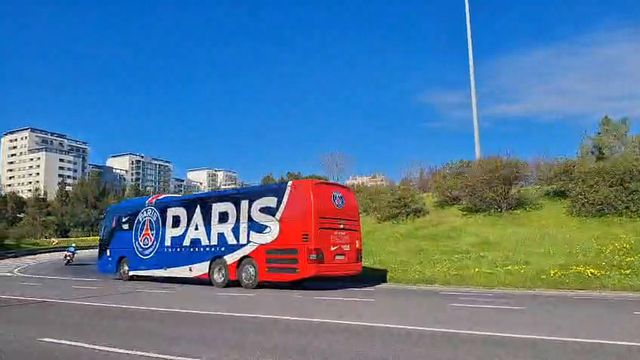 Autocarro do PSG em Lisboa