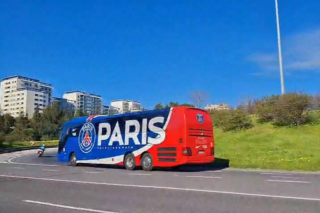 Autocarro do PSG em Lisboa