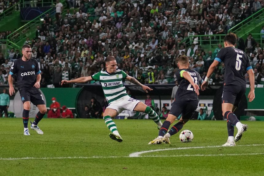 Sporting jogou três vezes contra o Marselha para a Champions, a última das quais em outubro do ano passado. E venceu por 2-1 - Foto: IMAGO
