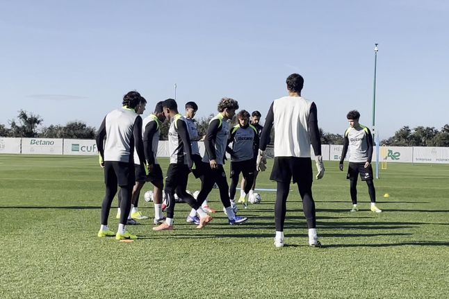 Treino do Sporting para o PSG