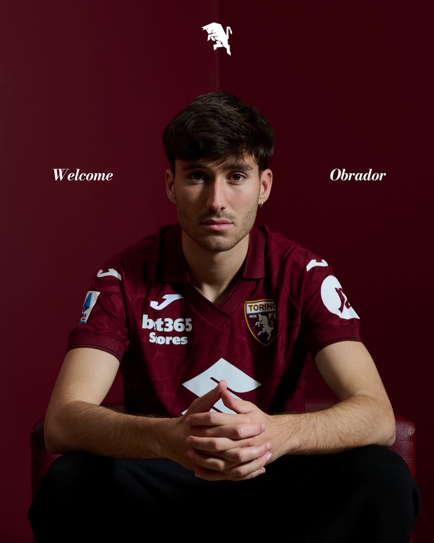 Rafael Obrador com a camisola do Torino — Foto: TorinoFC/X