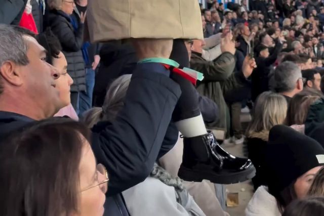 Vitinha teve uma espectadora especial na bancada