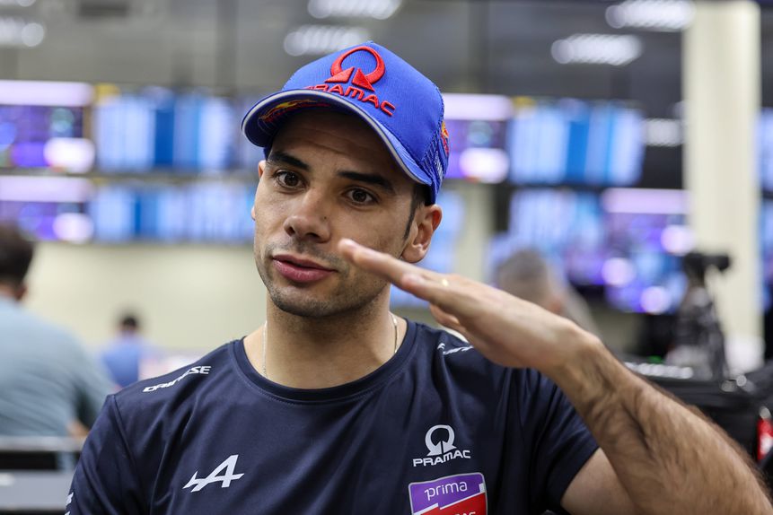 O piloto de MotoGP Miguel Oliveira na época 2025 com a Prima Pramac Racing (Yamaha)