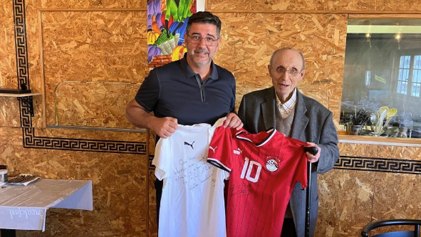 Rui Vitória ao lado do Professor Manuel Sérgio