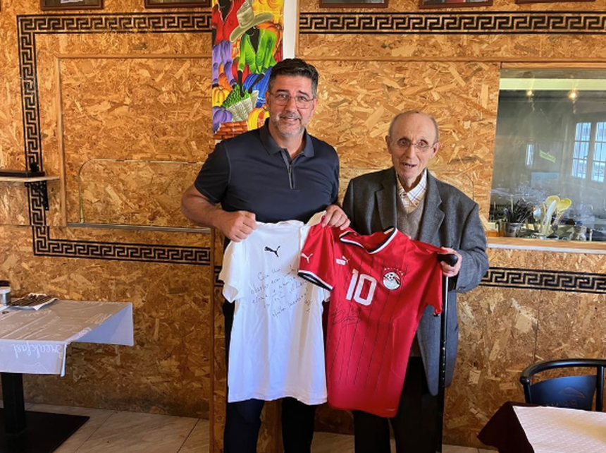 Rui Vitória ao lado do Professor Manuel Sérgio