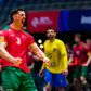 Salvador Salvador, jogador da Seleção nacional de andebol, no Mundial de 2025.
