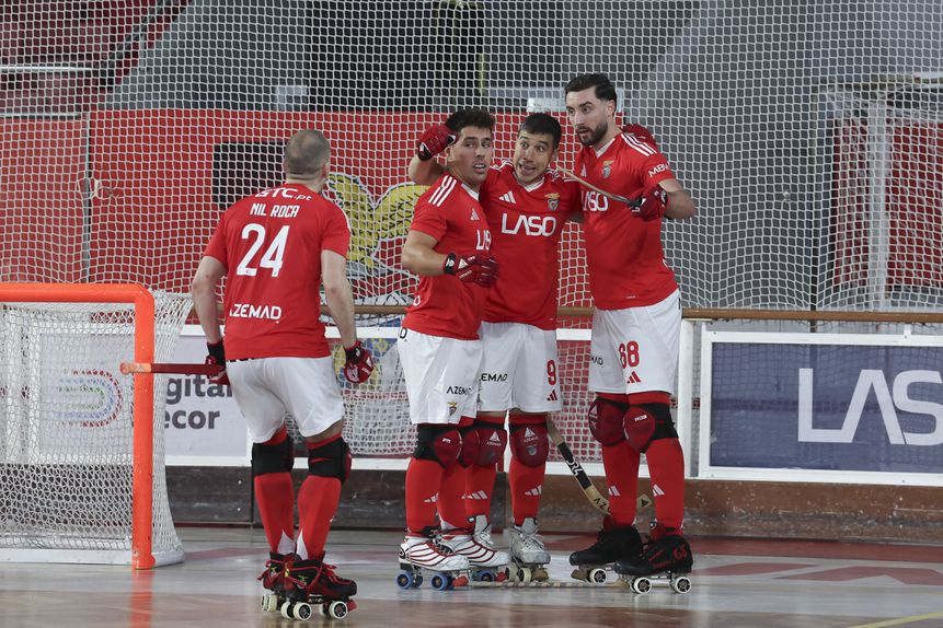 Equipa de hóquei em patins Benfica. Foto FPP