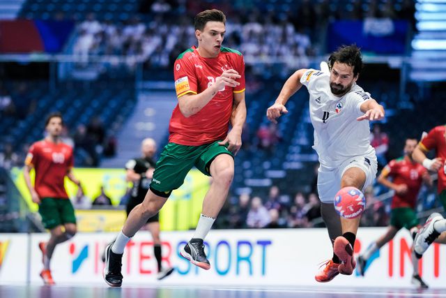 Kiko Costa, jogador da Seleção nacional de andebol, no Mundial de 2025.