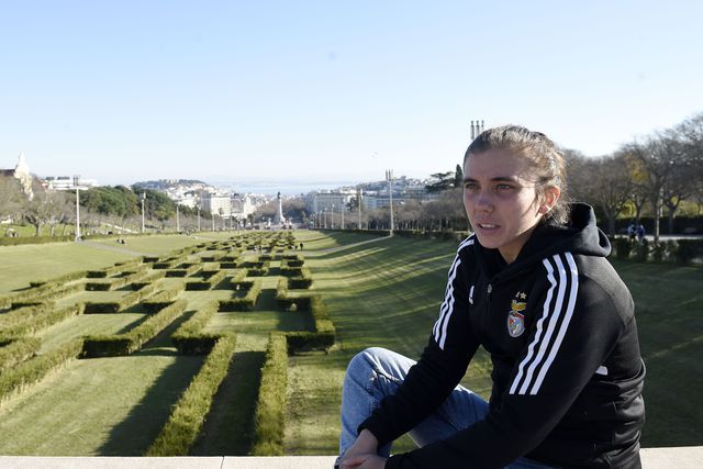 Pauleta, 28 anos, média espanhola do Benfica — Foto: André Alves