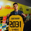 Kauã Prates com a camisola do Dortmund - Foto: Dortmund