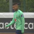 Galeno, Wendell e Pepê no treino da seleção brasileira