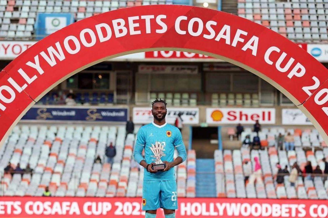 Neblu, melhor guarda-redes do Torneio da COSAFA, aqui ao serviço de Angola