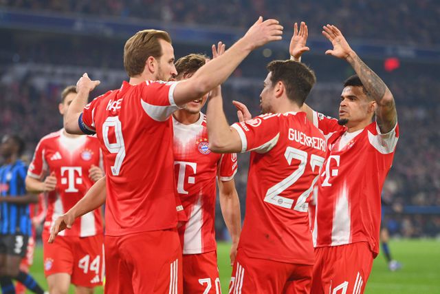 Festejos do Bayern diante da Atalanta