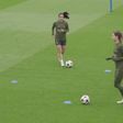 Treino do PSG antes da meia-final da Liga dos Campeões feminina contra o Lyon