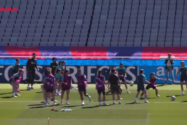 Treino do Barcelona antes da meia-final da Liga dos Campeões Feminina