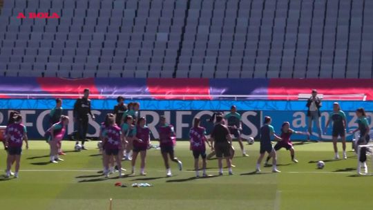 Treino do Barcelona antes da meia-final da Liga dos Campeões Feminina