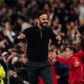 Ruben Amorim a festejar o golo da igualdade do Man. United