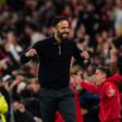 Ruben Amorim a festejar o golo da igualdade do Man. United