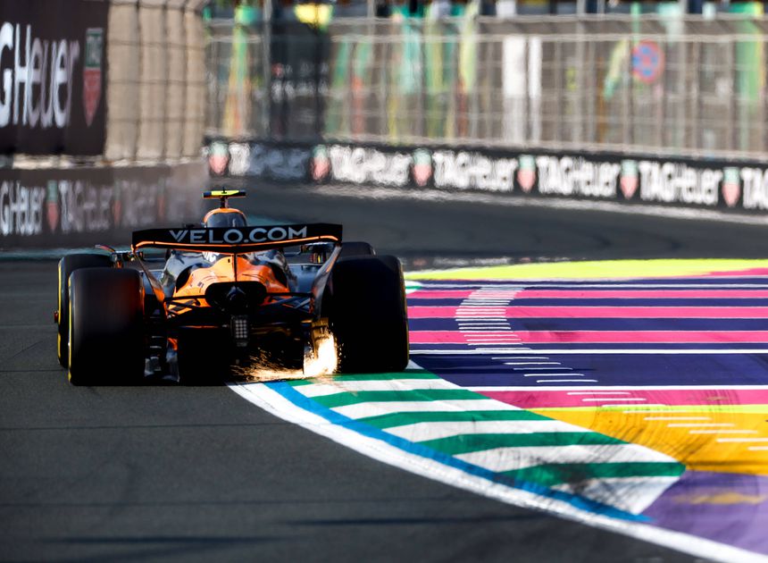 Lando Norris em Jeddah, na Arábia Saudita
