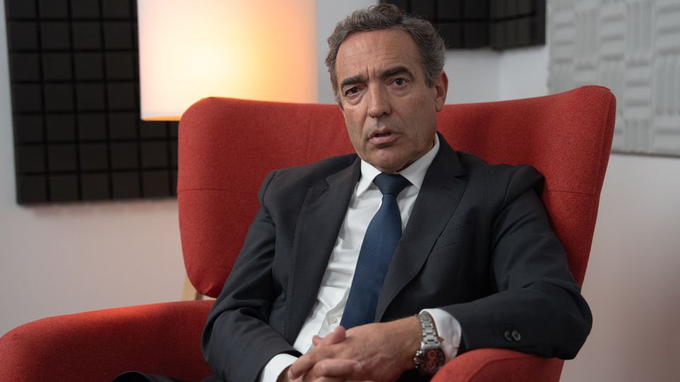 Reinaldo Teixeira durante uma entrevista nas instalações de A BOLA