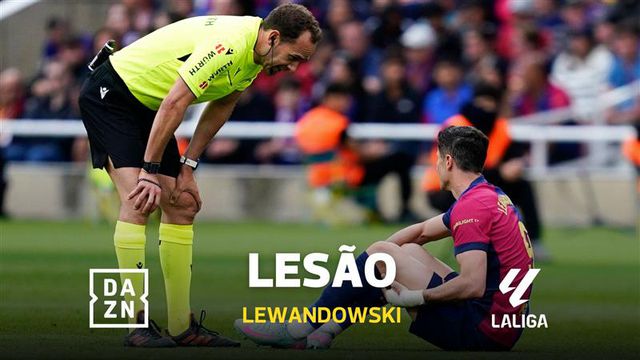 Lewandowski lesiona-se e preocupa Barcelona
