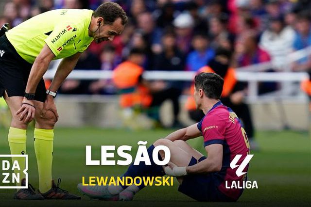 Lewandowski lesiona-se e preocupa Barcelona