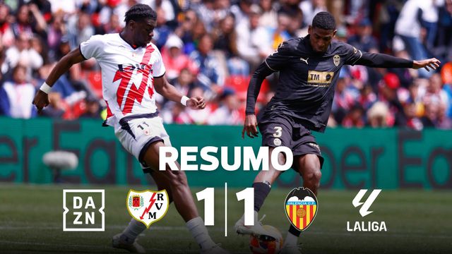 Valência marca no chão, na própria baliza e acaba empatado (resumo)