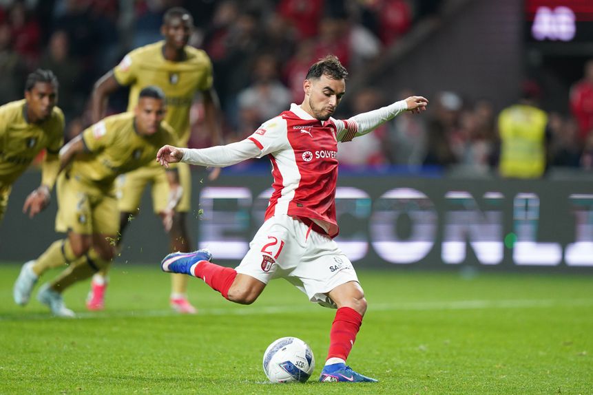 O penálti de Ricardo Horta - Foto: Hugo Delgado/LUSA