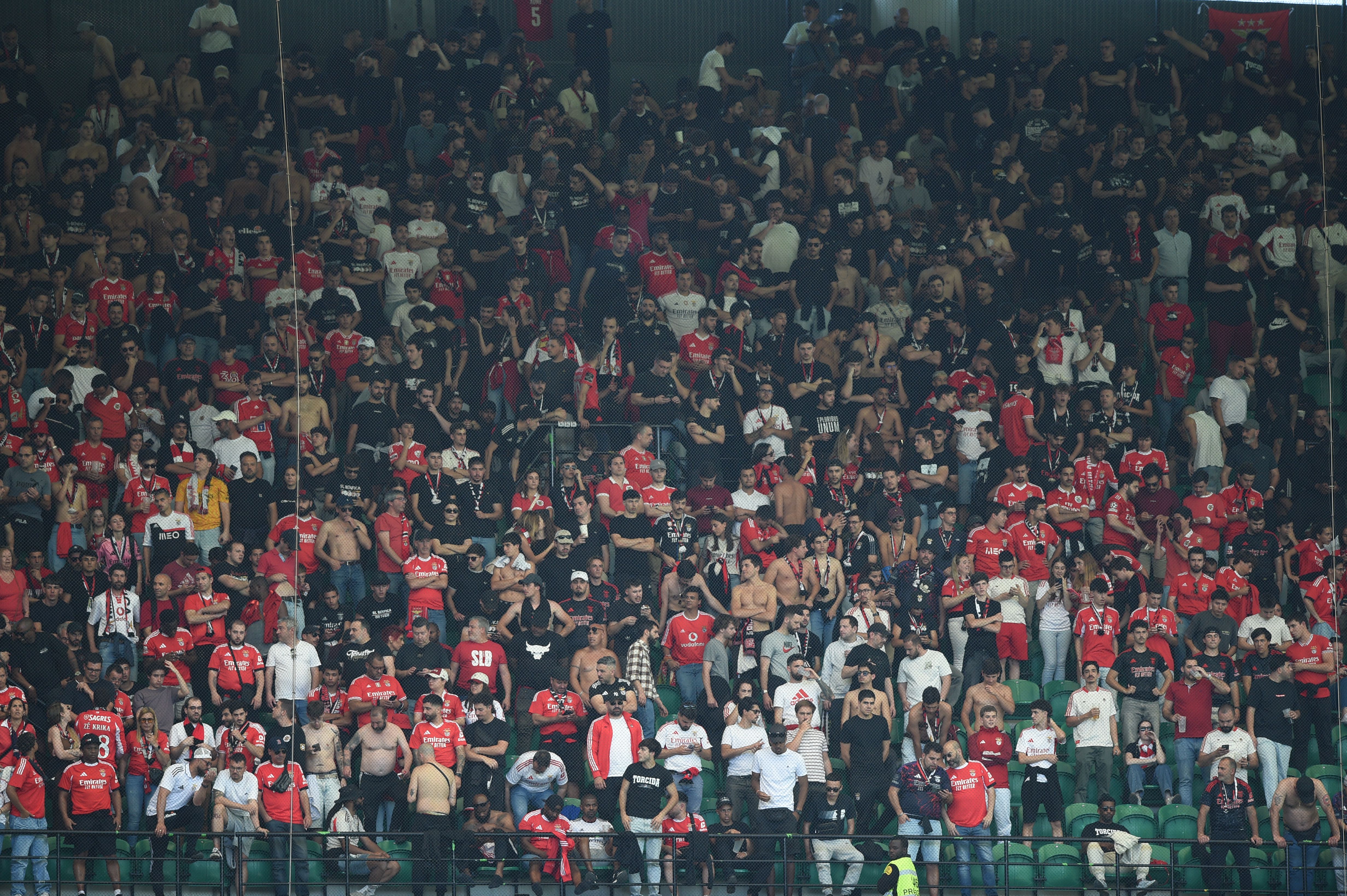 Adeptos do Benfica na bancada de Alvalade - Foto: Sérgio Miguel Santos