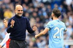 Ainda é amor? Bernardo só queria abraçar Guardiola, mas ele tinha outra ideia