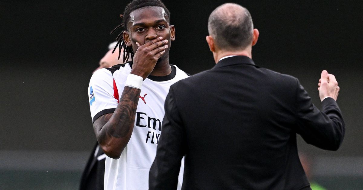 Allegri explica substituição de Rafael Leão: «Não podemos jogar com 12...»
