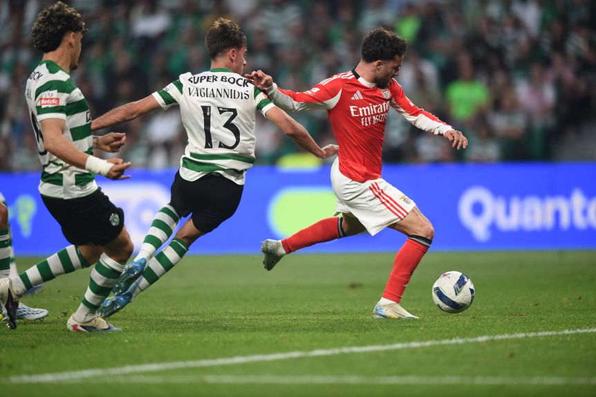 Rafa Silva marcou o golo da vitória do Benfica no dérbi com o Sporting - FOTO: Sérgio Miguel Santos