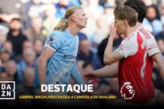 Gabriel não esperou pelo fim para pedir camisola a Haaland e ficou... com um trapo