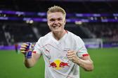 Conrad Harder marcou diante do Eintracht -Foto: RBLeipzig