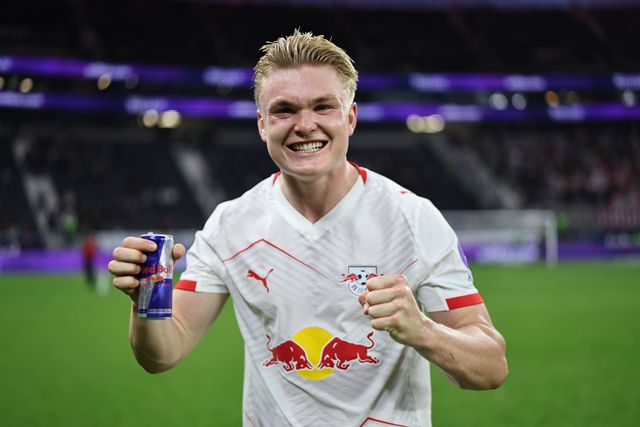 Conrad Harder marcou diante do Eintracht -Foto: RBLeipzig