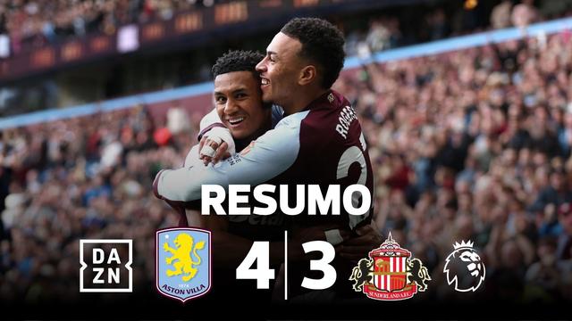 Aston Villa desperdiça vantagem, mas resgata vitória aos 90' em jogo de loucos