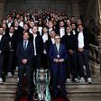 Uma das figuras do título do Sporting não quis aparecer na foto de grupo?