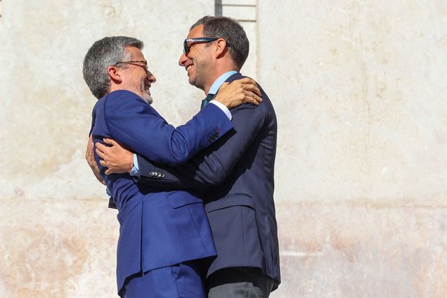 Carlos Moedas com Frederico Varandas