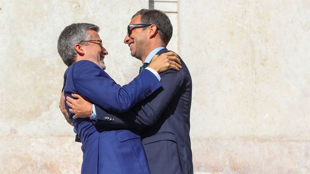 Carlos Moedas com Frederico Varandas