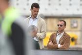 Bernardo Palmeiro, diretor geral dos leões, e o presidente Frederico Varandas trataram do mercado do Sporting 
(Foto Miguel Nunes )