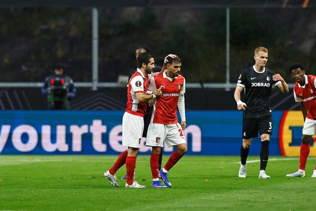 João Moutinho com Ricardo Horta em ação pelo SC Braga