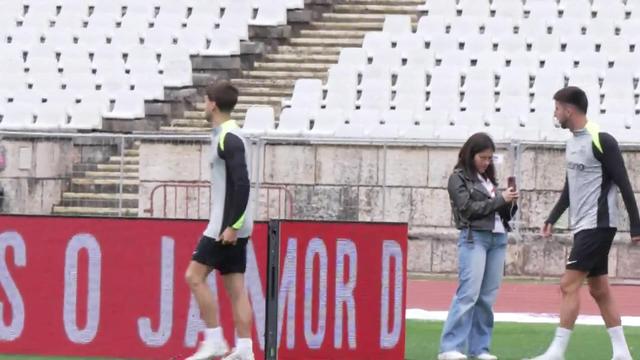 Treino do Sporting em imagens