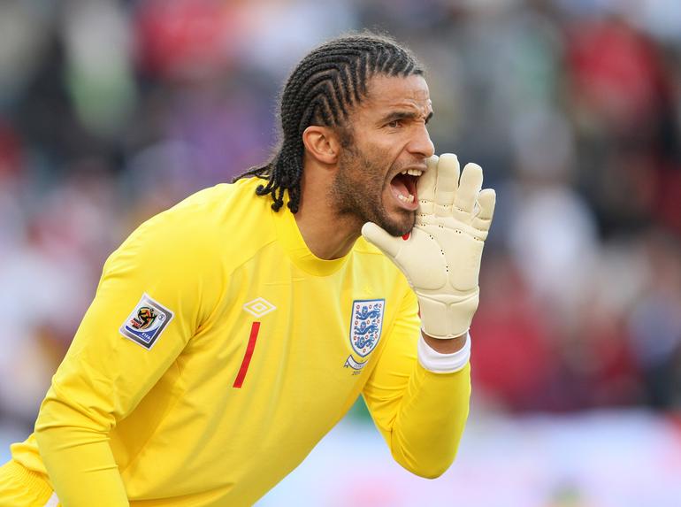 David James tinha 39 anos e 330 dias quando jogou pela última vez por Inglaterra no Mundial 2010 (IMAGO)