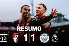 Escorregadela do Man. City em Bournemouth sagra o Arsenal campeão (resumo)