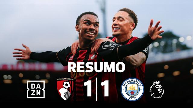 Escorregadela do Man. City em Bournemouth sagra o Arsenal campeão (resumo)