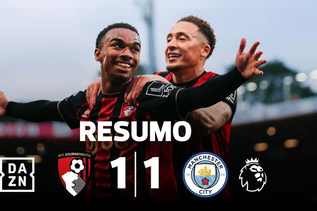 Escorregadela do Man. City em Bournemouth sagra o Arsenal campeão (resumo)