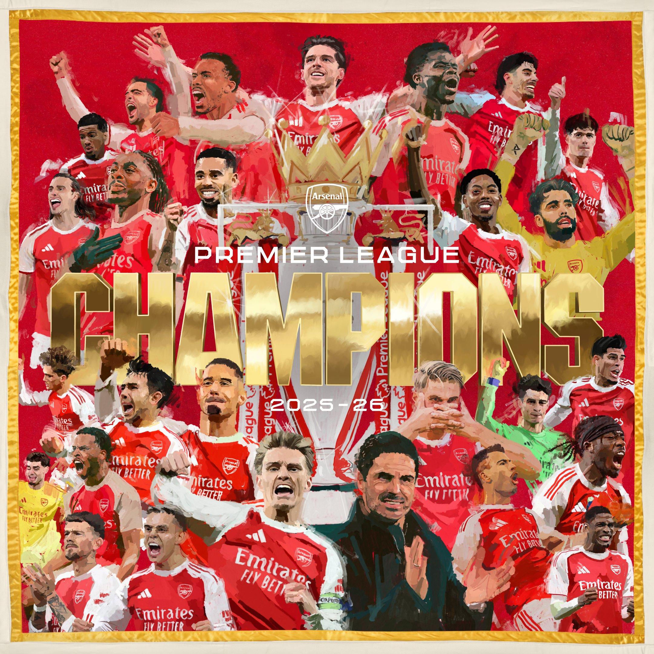 2025/26 - 22 anos depois, o arsenal é, de novo, campeão da Premier League (foto: IMAGO)