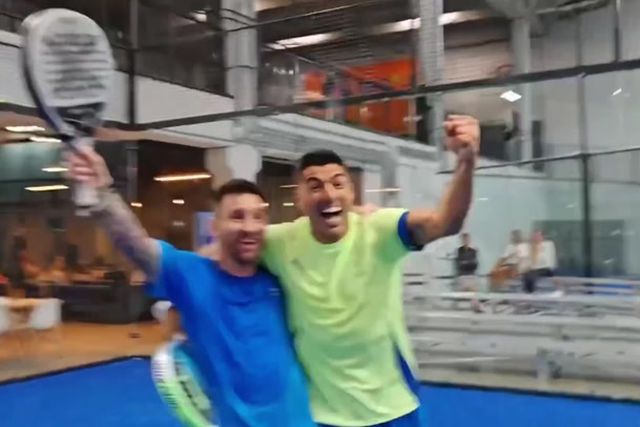 Messi e Suárez aventuram-se em novo desporto