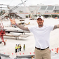 Beckham no palco do novo estádio do Inter Miami