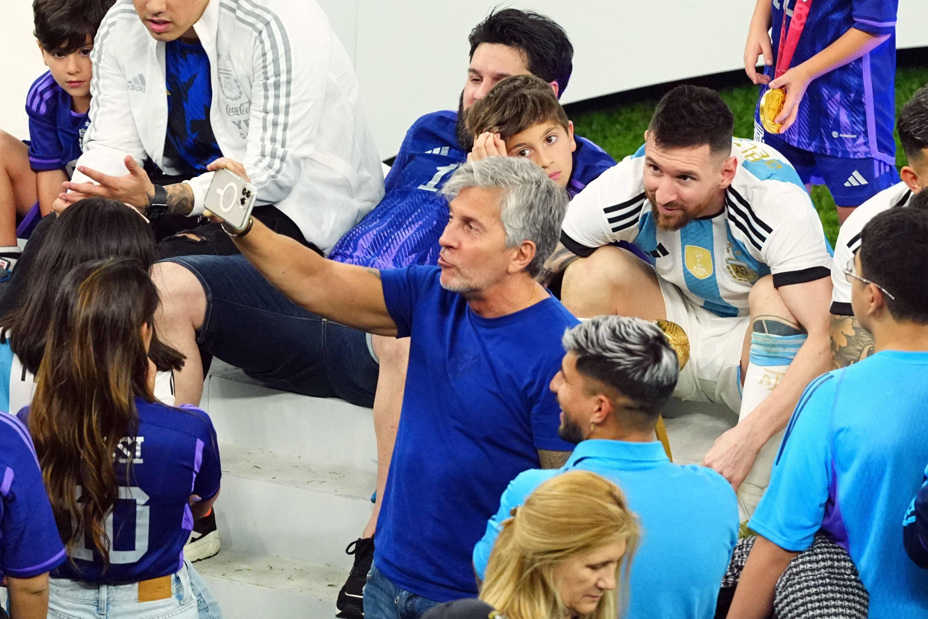 Messi com o pai, Jorge Messi